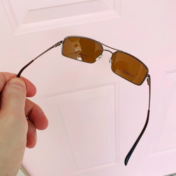 Charmant Polarized Brown Tinted Lenses Double Bridge Titanium Frame Sunglasses - Picture 11 of 15